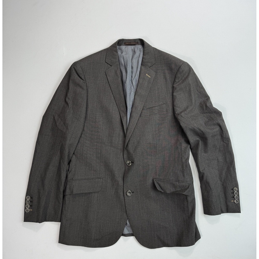 J. Hilburn Men’s Blazer 42L 100% Wool Sport Coat Jacket European Fit Taupe